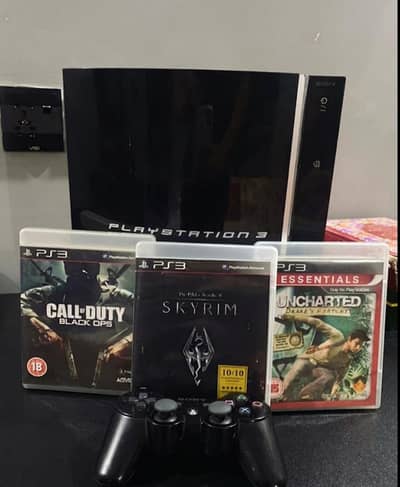PS3 Fat 350GB With three game disks
