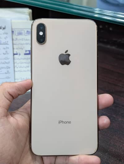 IPhone XSMax 64gb pta approve 10/10 condition battery health 78 golden