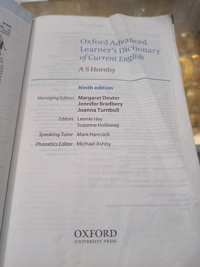 Oxford advanced learner dictionary of current English