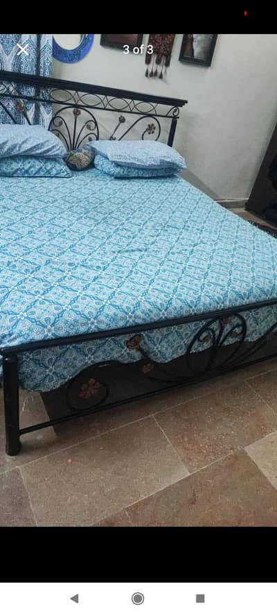 King Bed with Metal Frame  - Must Sell!