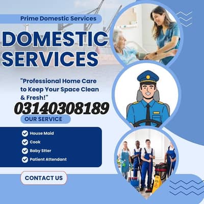 House Maids, Baby Sitter, Chef Cook , Driver , Nurse , Domestic help