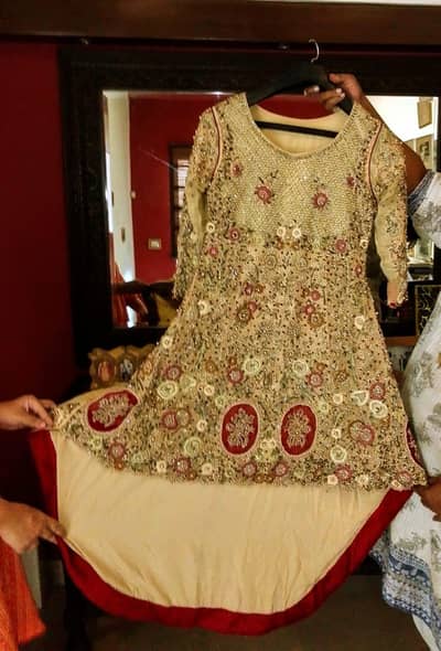 Designer inspired gold n maroon