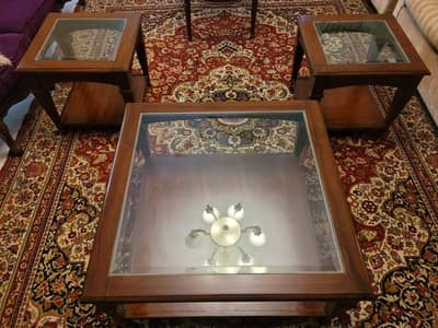 Pure Shesham Wood Coffee Table Set