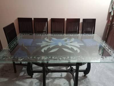 Dinning table set with 6 chairs