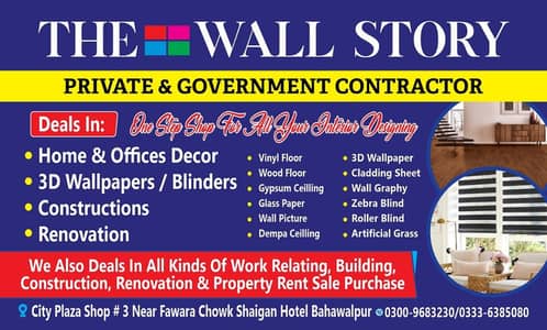 3D Wallpspers & Gypsum ceilling Partition Availsble