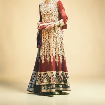 Beautiful Bridal Dress – Red & Blue – Worn Once