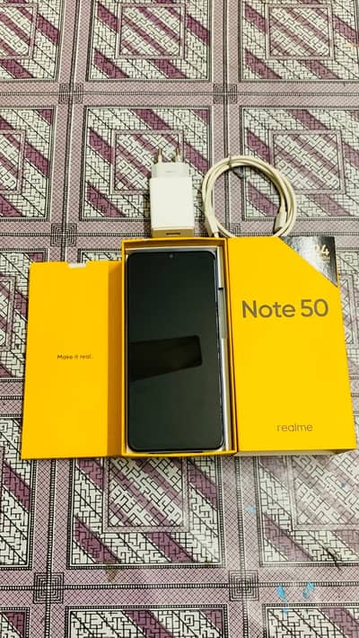 Realme Note 50 4/64 Sky Blue PTA Approved Complete Box & Accessories