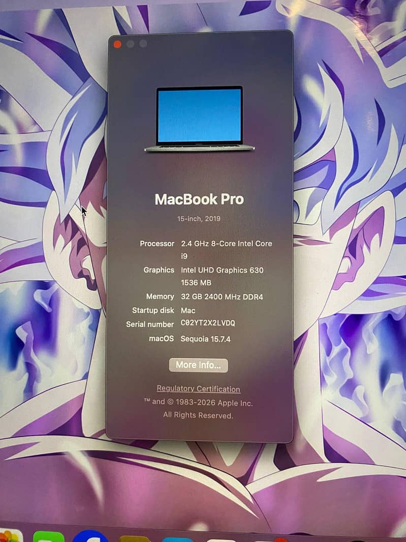 MacBook pro 19 0