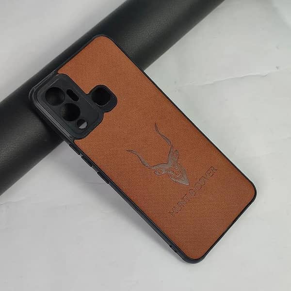 Premium Leather Back Cover for Infinix Hot 12 Play with Soft Borders