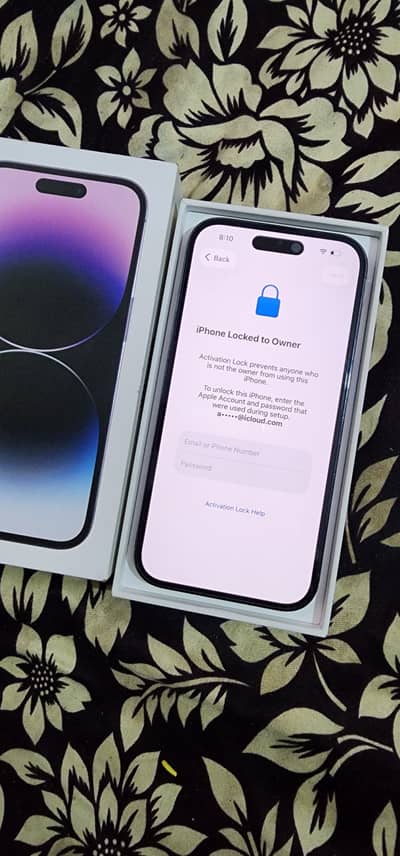 Apple iphone 14 pro icloud lock 90 health water pack sealed