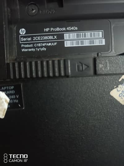 HP probook 4540s with external 256gb hard