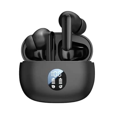 Black TWS Earbuds | 24H Battery | Noise Cancelling