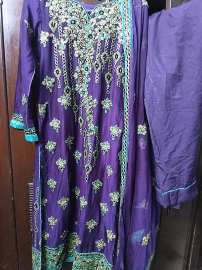 3pc chiffon embroiderd suit