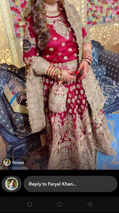 Bridal Dress Radish Mehroon  lehenga available for sale in Karachi