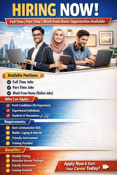 Hiring now full time part time online  home based
