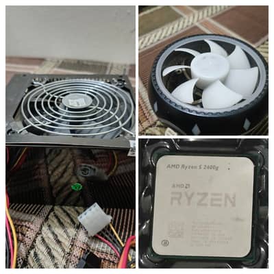 Ryzen 5 2400g + 450psu + rgb fan cooler (read description)