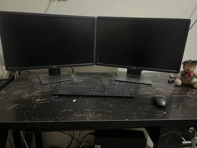 Complete Computer Setup for sale - Table + LED Monitors