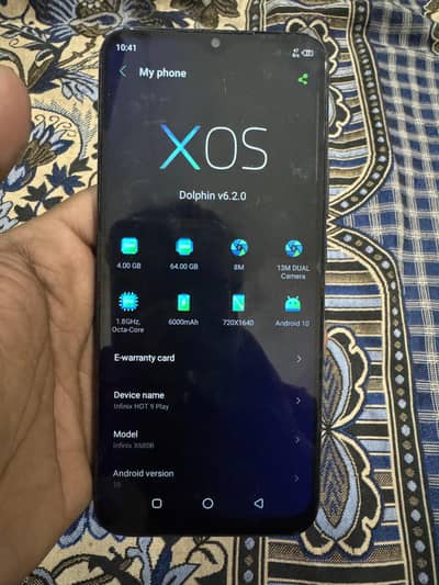 infinix hot 9 play  4gb 64gb.