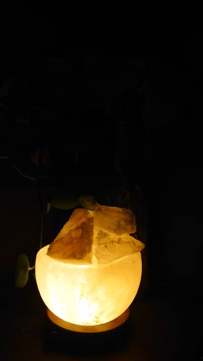 2 piece cup shape salt lamp