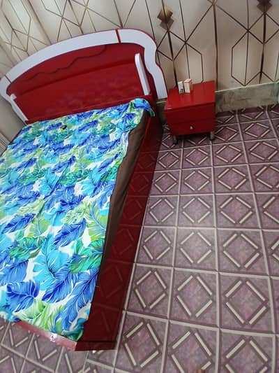 double bed with molty foam high quality bed colour red