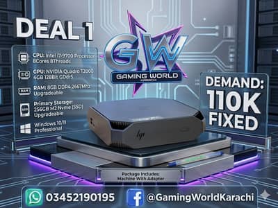 HP Z2 G3 / G4 Mini Workstation I7 9TH 9700 WITH T2000 4GB GDDR5 Deals