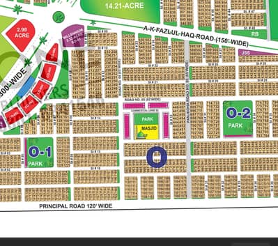 Spacious 1 Kana CORNER EXTRA LAND 65 FT RAD l Plot Build Your Luxurious Lifestyle Plot Sector H in DHA MULTAN PHASE- 1