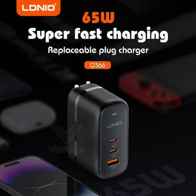 LDNIO 65W GaN Super Fast Charger Adapter - Q366