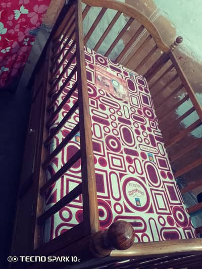 Baby - Infants Comfortable Bed- Cot - Wooden Cradle/Bed