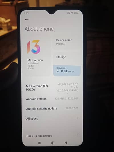 POCO M3 MOBILE FOR SELL