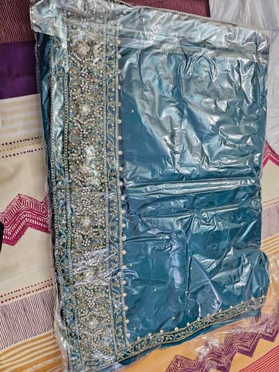Green Embroidered Saree