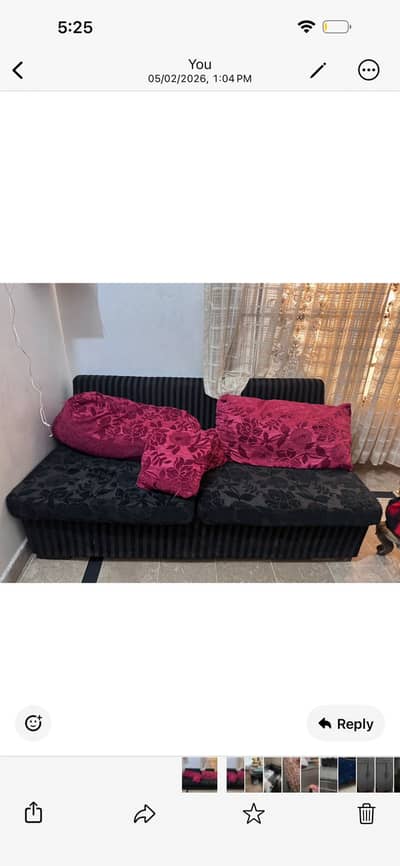 Sofa set consists of 5 seater