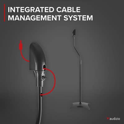HTS10 Universal Surround Sound Speaker Stands - Pair Black