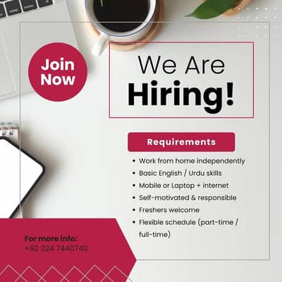 JOBS! Work From Home Job  Part time Ful time Freshers are Applying