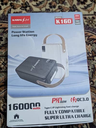 Powerbank 1lack60hazar mAh  model k160