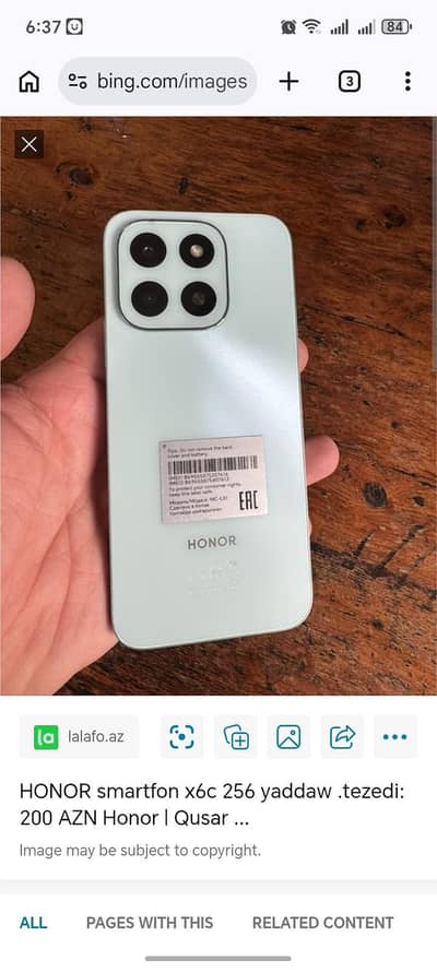 honor x6c 12/256