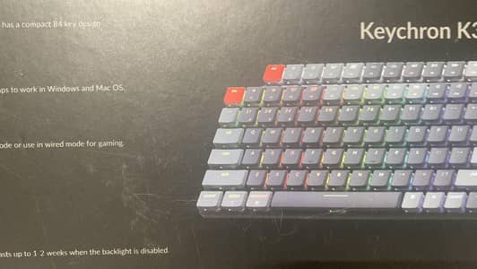 keychron K3 version 2 10/10 USA import