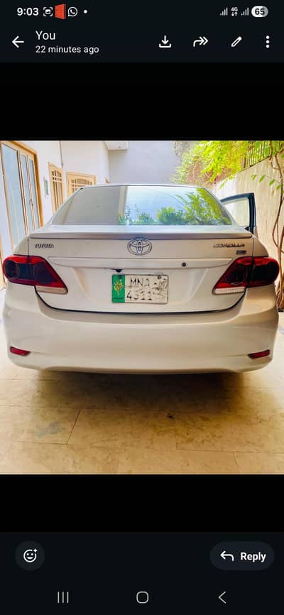 toyto corolla2009 modal