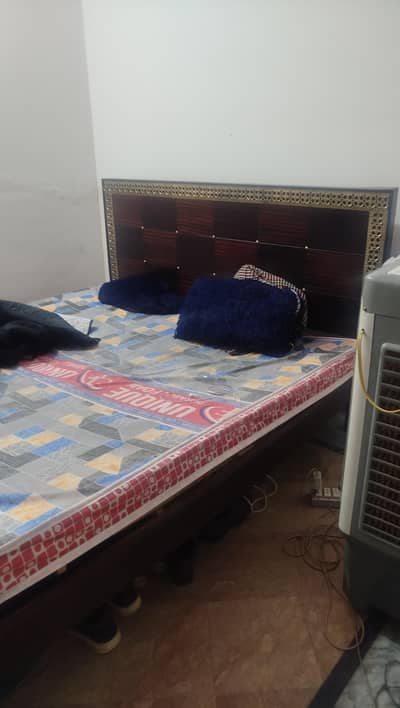double bed with mattress 4 inch for sale