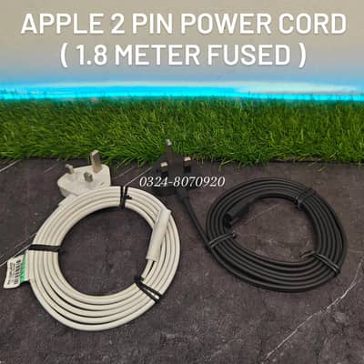 Apple 2-Pin Power Cord - 1.8M Fused - For MacBook/iMac/Mac Mini