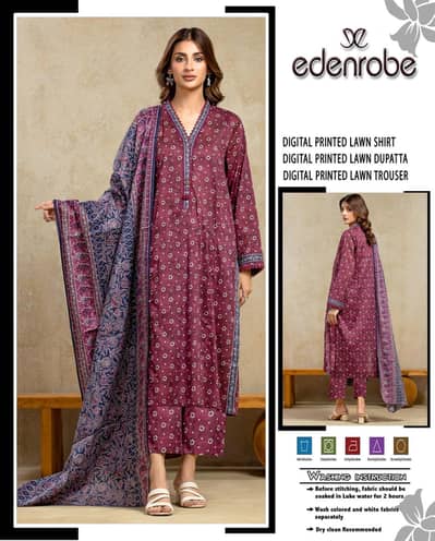  3PC Digital Printed Lawn Suit – Summer Collection 