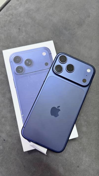 iPhone 17 Pro Max Blue Dual eSIM Box Pack Like New Condition