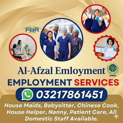 Maids / House Maids / cook / House chef / Baby Sitter maid available