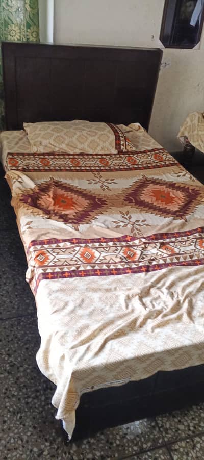 single bed along with mattress available for sale