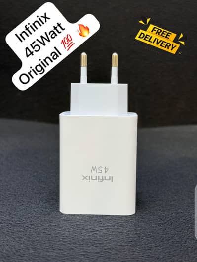Infinix 45w Original Adopter ( Super hyper charge 45 max )