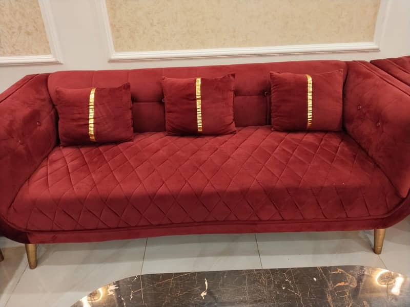Maroon Sofa Set 2
