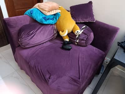 L shaped custom made sofa with covers for sale