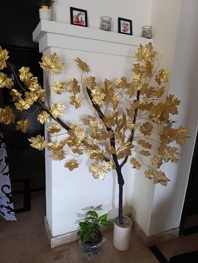 homemade golden tree. .