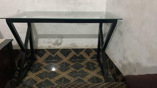 study and office table in metal frame