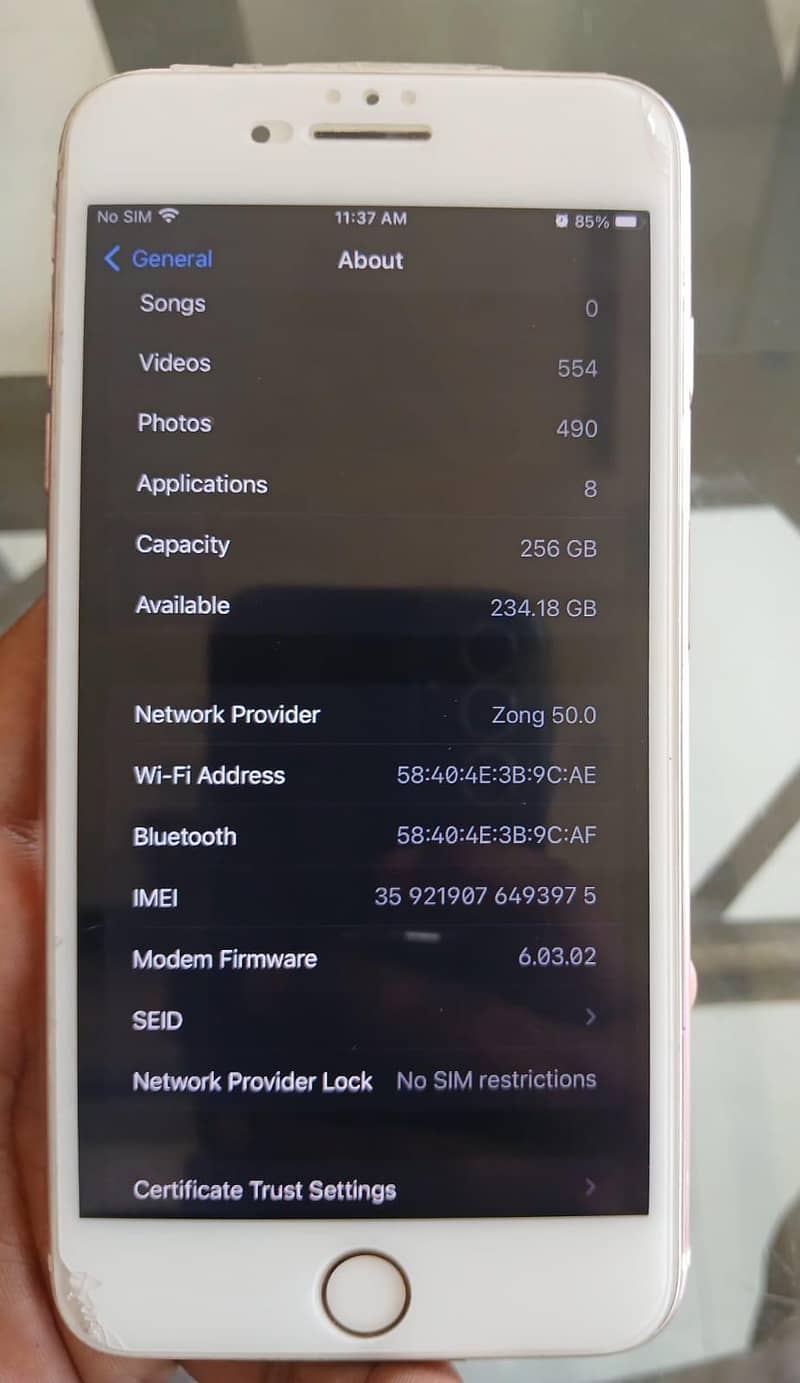 IPHONE 7PLUS 265GB 2