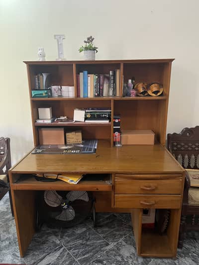 Pure Wood Computer and Storage Table